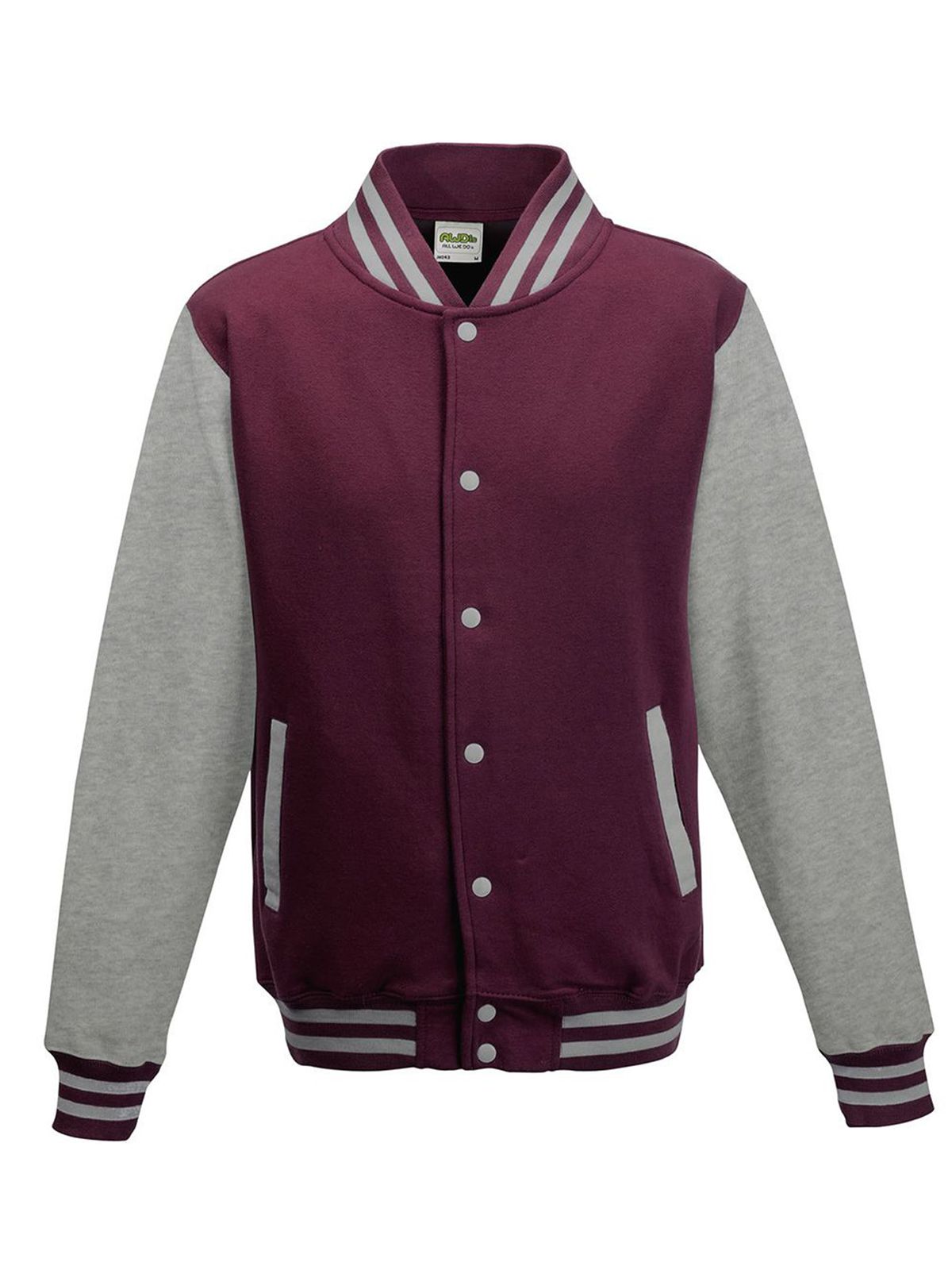 burgundy-heather grey